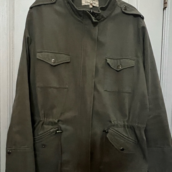 Sheryl Crow Designer Army/Military Green Jacket withh Embroidery 100% Cotton - Picture 3 of 16